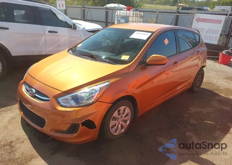 2016 Hyundai Accent Se z USA, uszkodzony, nr VIN KMHCT5AE7GU295933